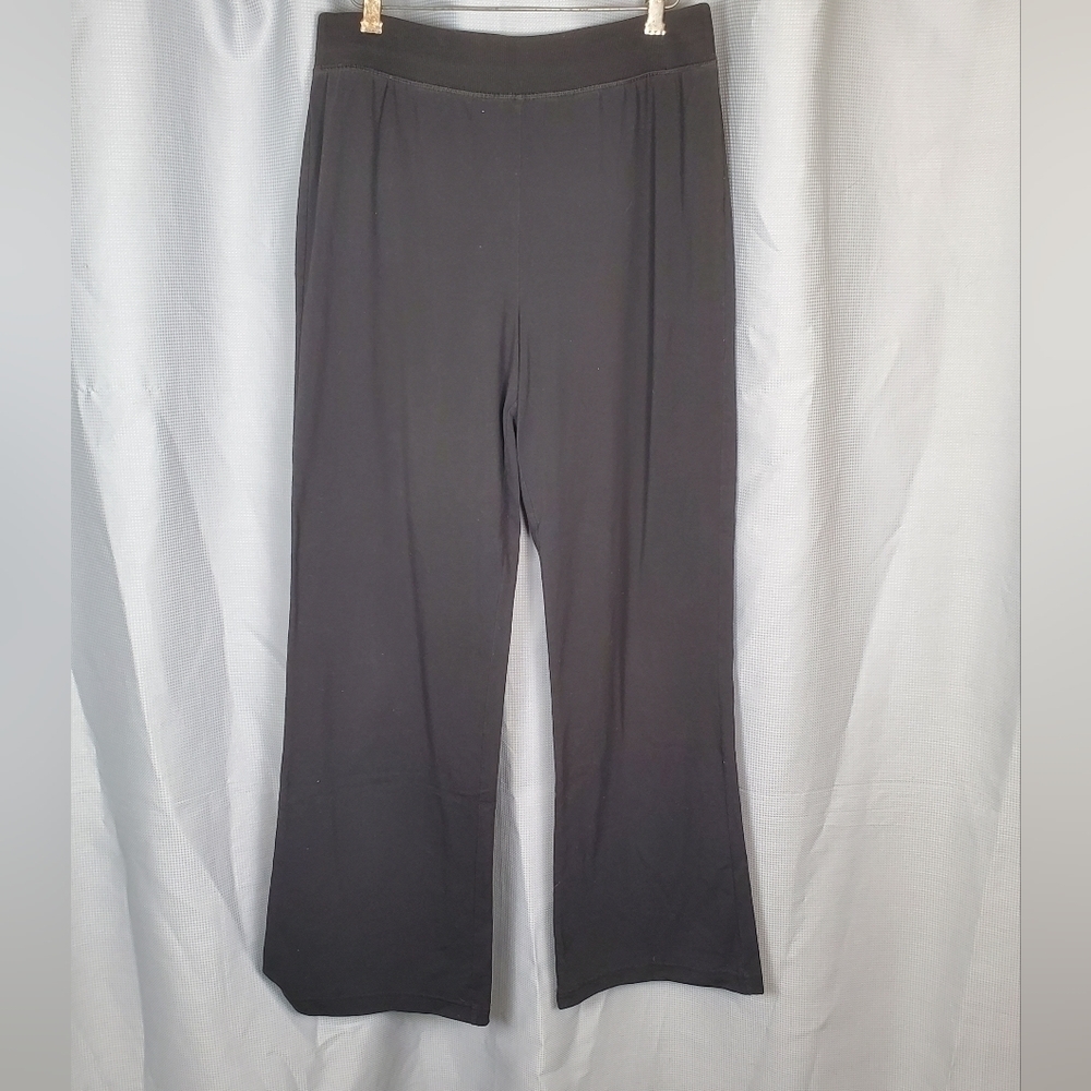 Black elastic waisted pants, size L